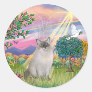 Ragdoll Cat (Blue Point) - Cloud Angel Classic Round Sticker