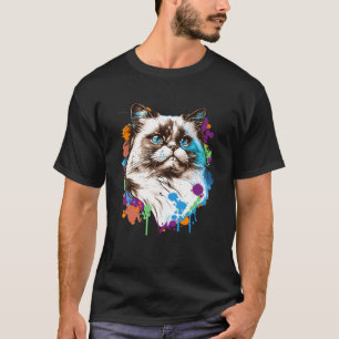 Ragdoll Cat Breed Colourful Mum Lady T-Shirt