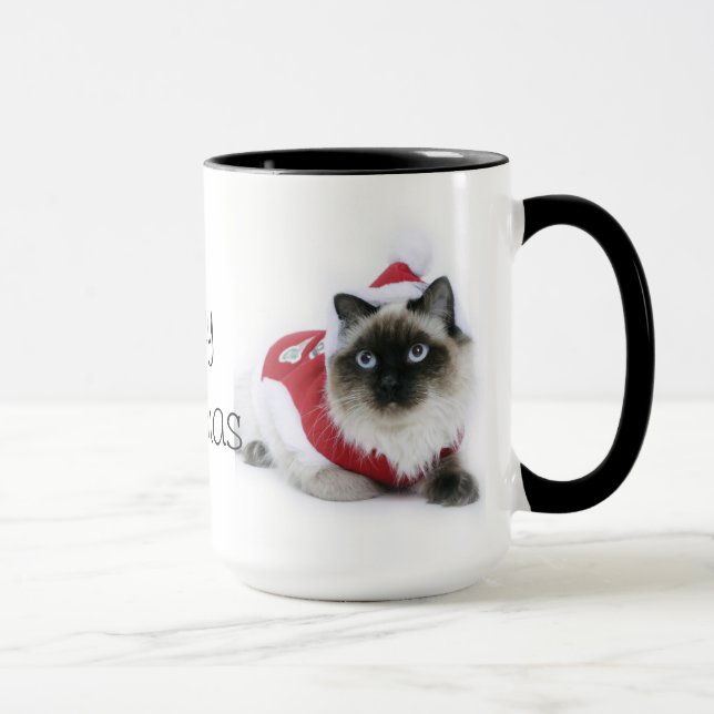 Ragdoll cat Christmas mug (Right)