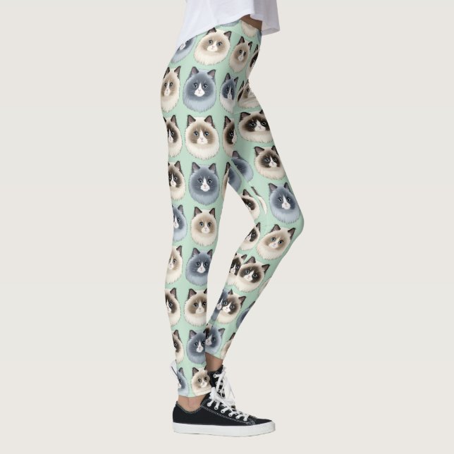 Ragdoll Cat Cute Pet Lover Pattern Leggings (Right)