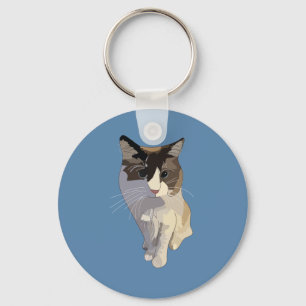 Ragdoll cat, Dusty Blue Key Ring