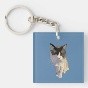Ragdoll cat, Dusty Blue Key Ring