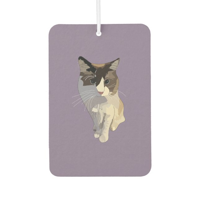 Ragdoll cat, Dusty Purple Car Air Freshener (Front)