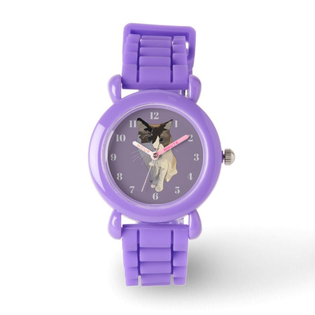 Ragdoll cat, Dusty Purple Watch (Front)
