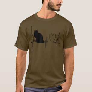 Ragdoll Cat Heartbeat EKG Funny I Love My Ragdoll  T-Shirt