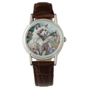 Ragdoll Cat in English Garden Watch