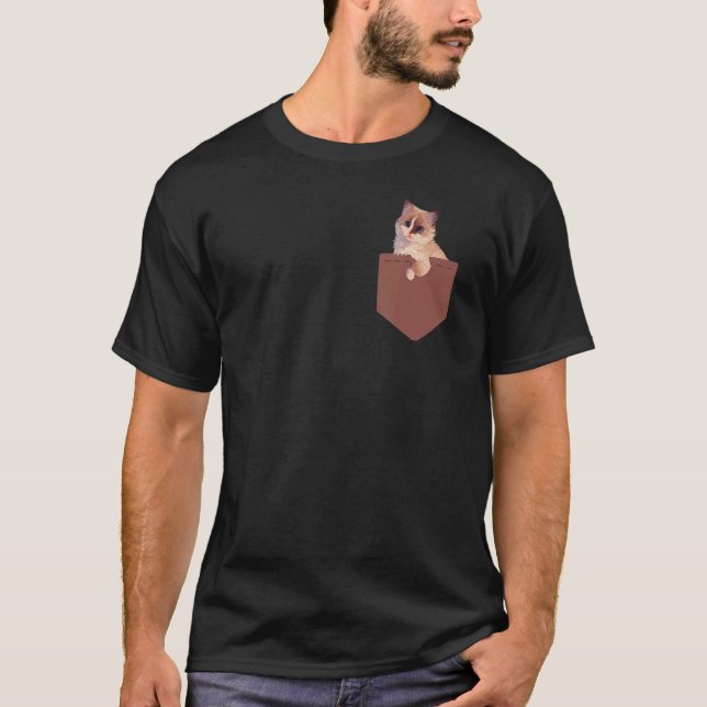 Ragdoll Cat In Your Pocket T-Shirt (Front)