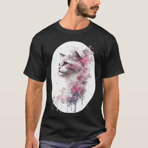 Ragdoll Cat Japanese Cherry Blossom Sakura T-Shirt