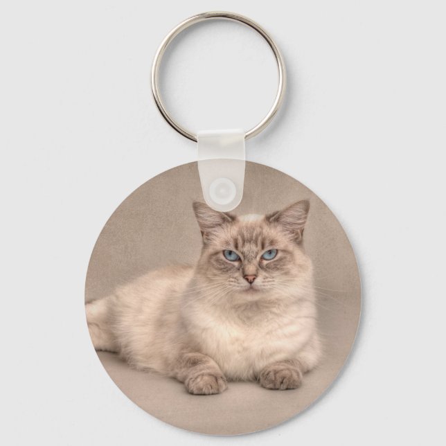 Ragdoll Cat Key Ring (Front)