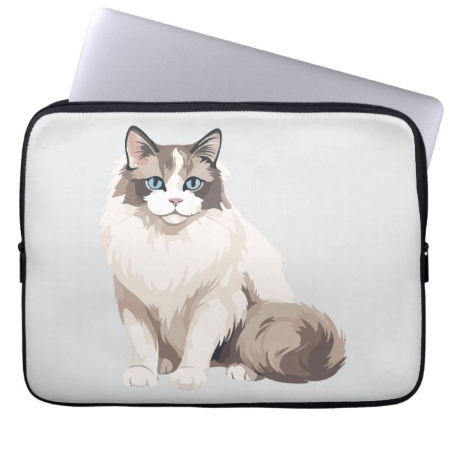 Ragdoll Cat Laptop Sleeve (Front)