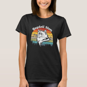 Ragdoll Cat Mon Retro Vintage Sunset  2 T-Shirt