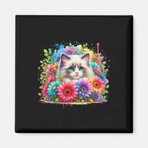 Ragdoll Cat Mum Mother39s Day Watercolor Colourful Magnet