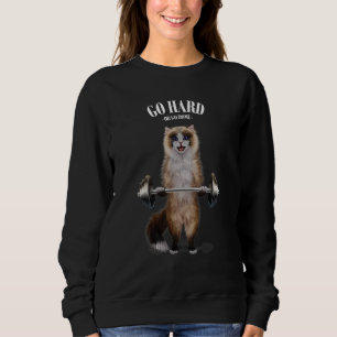 Ragdoll Cat Muscle Training Weightlifting Fitness Sweatshirt