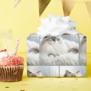 Ragdoll Cat On a Fur Rug Wrapping Paper