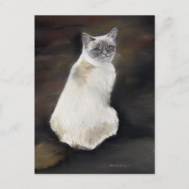 Ragdoll Cat Original Art Postcard (Front)