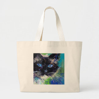 Ragdoll cat painting large tote bag