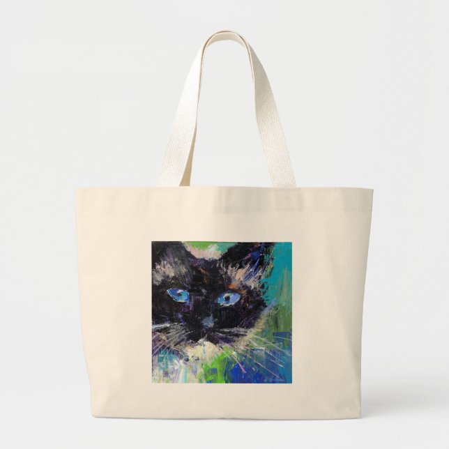 Ragdoll cat painting large tote bag (Front)