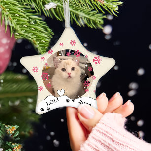 Ragdoll Cat Personalized Hand Drawing Ceramic Tree Decoration