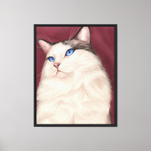 Ragdoll Cat Portrait – Graceful Elegance Canvas Print