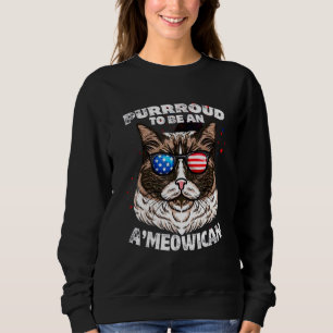 Ragdoll Cat Purrroud To Be An Ameowican 4th Of Jul Sweatshirt