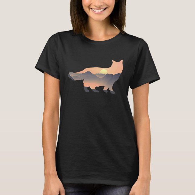 ragdoll cat Silhouette ragdoll cat T-Shirt (Front)