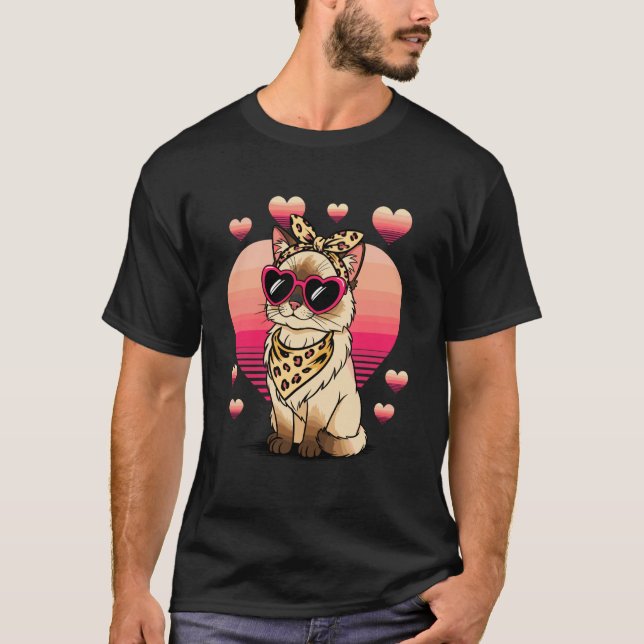 Ragdoll Cat Valentines Day T-Shirt (Front)