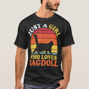 Ragdoll Cat Vintage Just A Girl Who Loves Ragdoll T-Shirt