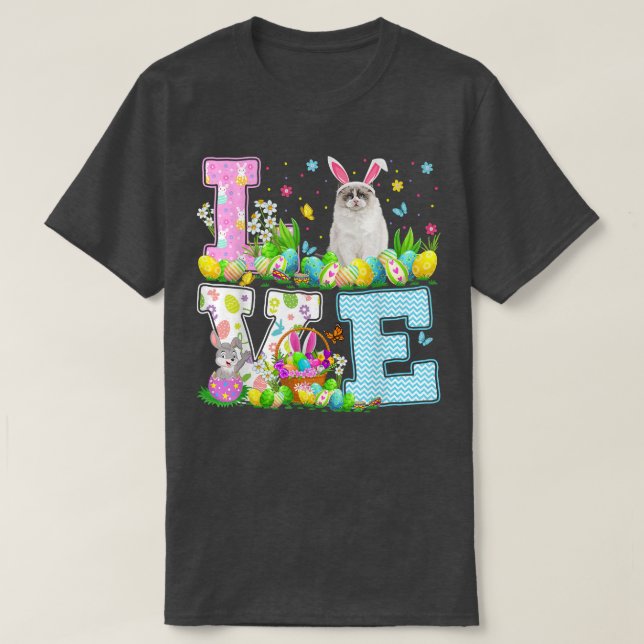 Ragdoll Easter Egg Hunt Funny Love Ragdoll Easter  T-Shirt (Design Front)