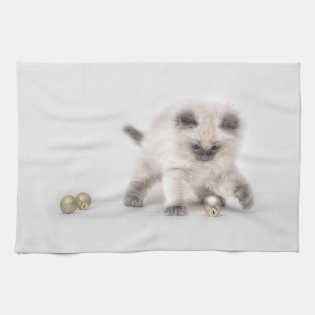 Ragdoll Kitten tea towel (Horizontal)