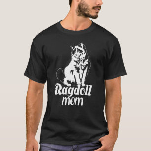 Ragdoll Mum Cat  Women Girls Lady  Pet  Cute T-Shirt