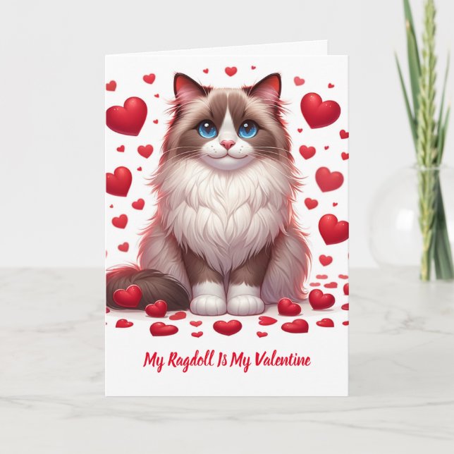 Ragdoll Romance: Valentine's Day Holiday Card (Front)