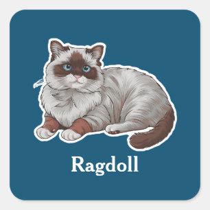 Ragdoll Square Sticker