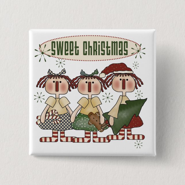 Ragdolls Sweet Christmas Tshirts and Gifts 15 Cm Square Badge (Front)