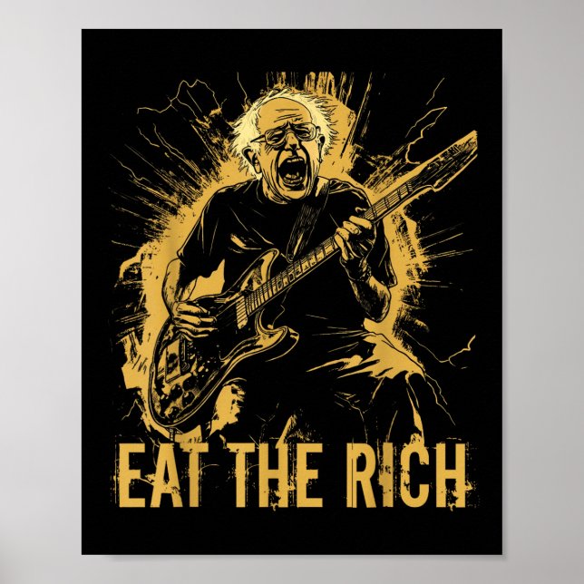 Rage Against Oligarchy Bernie Sanders Fight Protes Poster (Front)