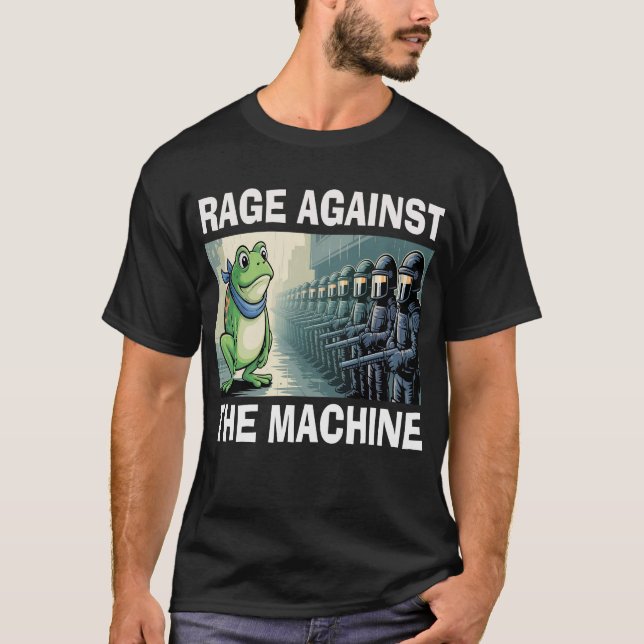 Rage Against The Machine Portland Frog Protest T-Shirt (Front)
