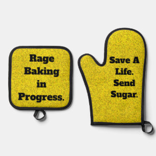 Rage Baking Oven Mitt and Pot Holder Set