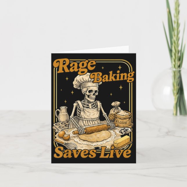 Rage Baking Saves Live Funny Chaos Kitchen Card (Front)