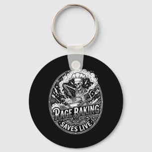 Rage Baking Saves Live Funny Chaos Kitchen Key Ring