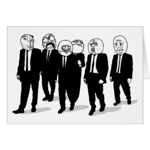 Rage Comic Meme Faces Walking. Me Gusta.