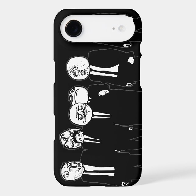 Rage Comic Meme Faces Walking. Me Gusta. Case-Mate iPhone Case (Back)