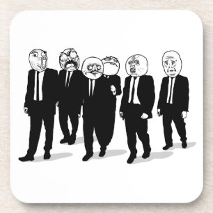 Rage Comic Meme Faces Walking. Me Gusta. Coaster