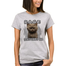 Rage Consumes Me Cat Shirt, Funny Cat