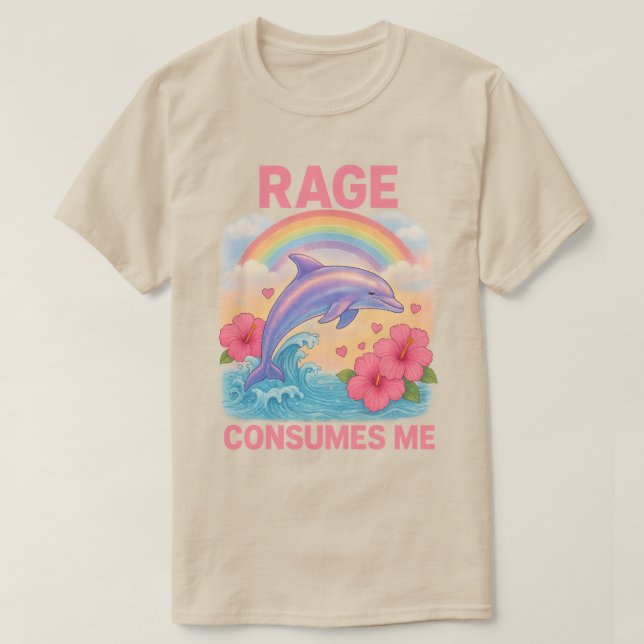 Rage consumes me dolphin   T-Shirt (Design Front)