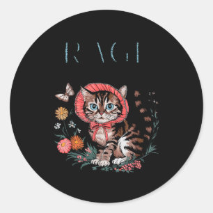 Rage Consumes Me Funny Cat Meme  Classic Round Sticker