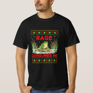 Rage Consumes Me Funny Frog Meme Retro Humor Joke T-Shirt