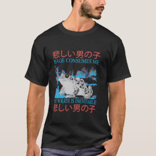 Rage Consumes Me Vintage Horror Japanese Frog Meme T-Shirt