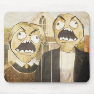 Rage Face Meme Face Comic Classy Painting Mouse Pad