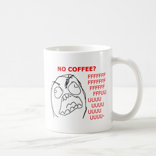 Rage Face No Coffee Mug (Right)