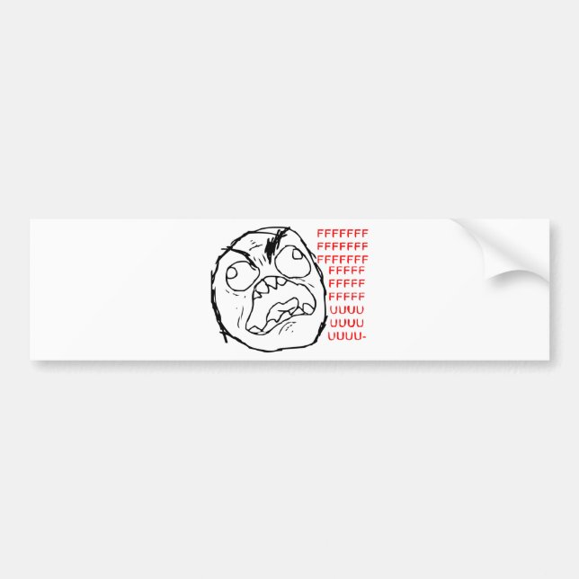 Rage Face Original Bumper Sticker (Front)