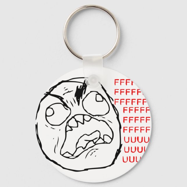 Rage Face Original Key Ring (Front)